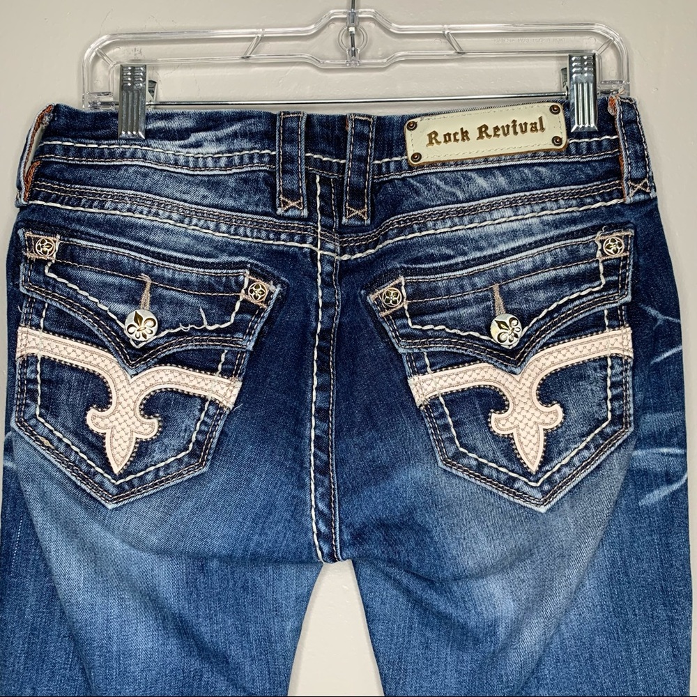 Rock Revival Leah Boot Dark Wash Jeans Size 29